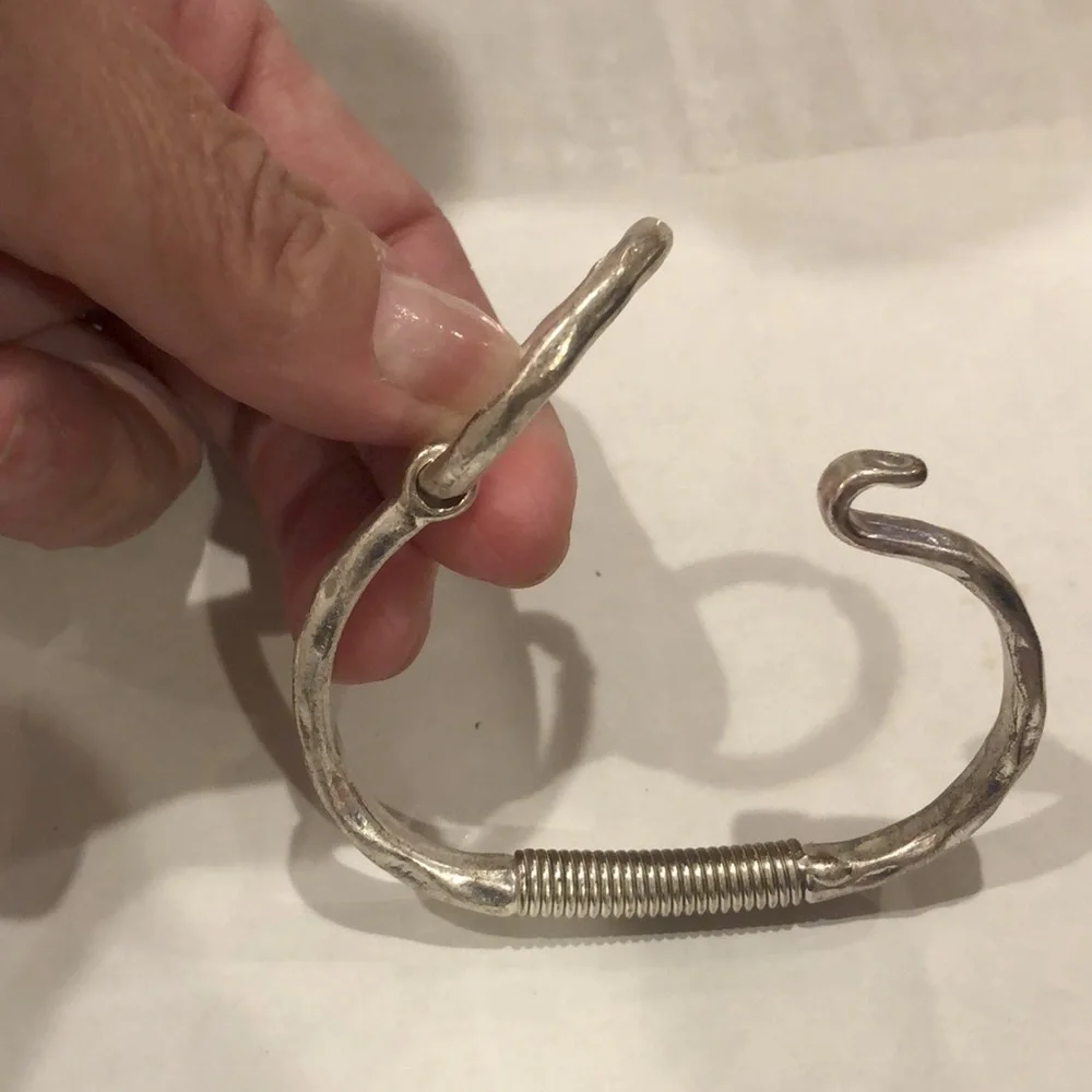 Silver(tone) Spring Handmade bracelet Bangle - Picture 7 of 7